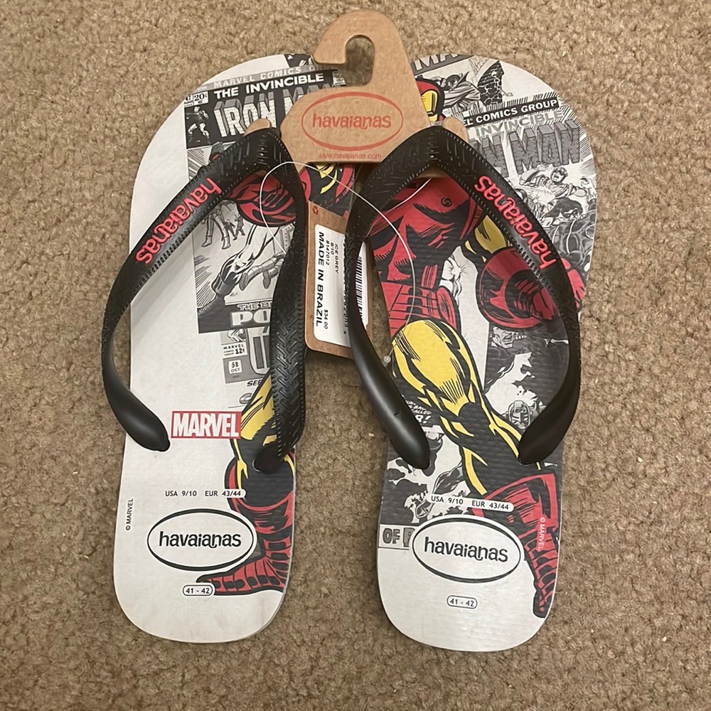Men’s Marvel Ironman Havaianas flips flops